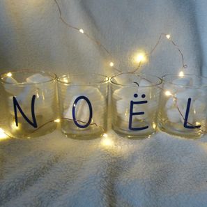Photophore de Noël bleu 18€