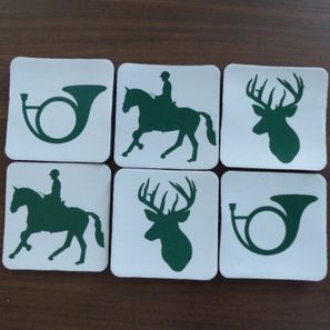 Sous-verre "chasse" 10€