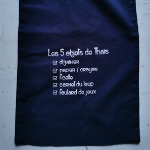 Sac "cinq objets" 9€