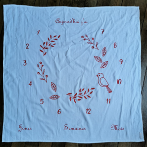 Lange "feuillages et oiseau" (sans prénom)
