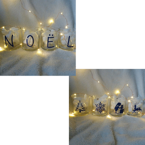 Photophores de Noël bleus 20€