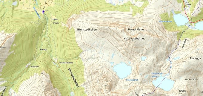 ©KARTVERKET.  P er satt for parkeringsplassområde