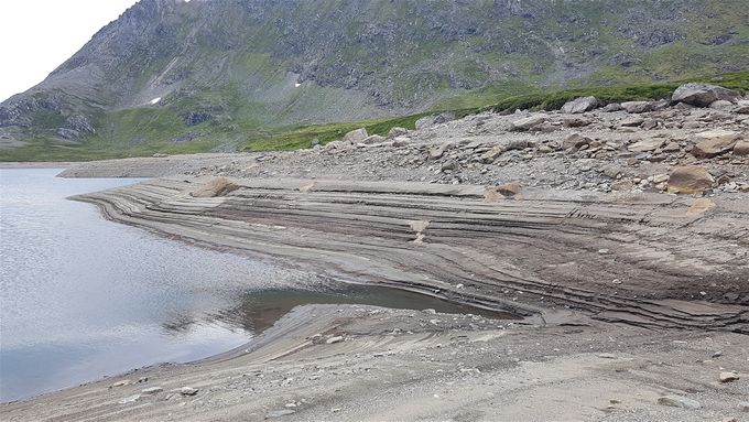 Storevatnet med lav vannstand