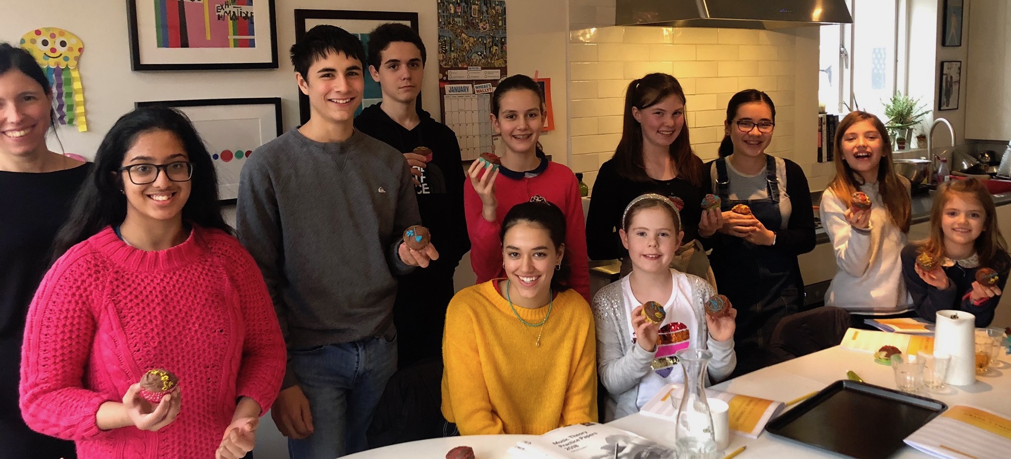 Grade 5 Theory Course students with cakes