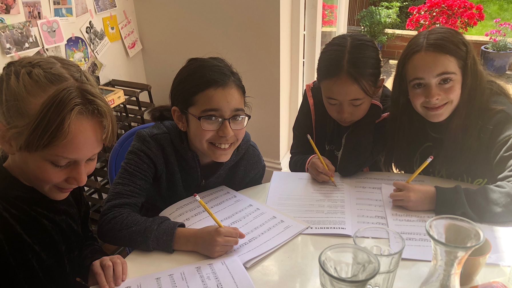 Grade 5 Theory Course students writing music