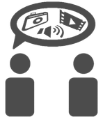 Beratungssituation / Consulting Icon Symbol