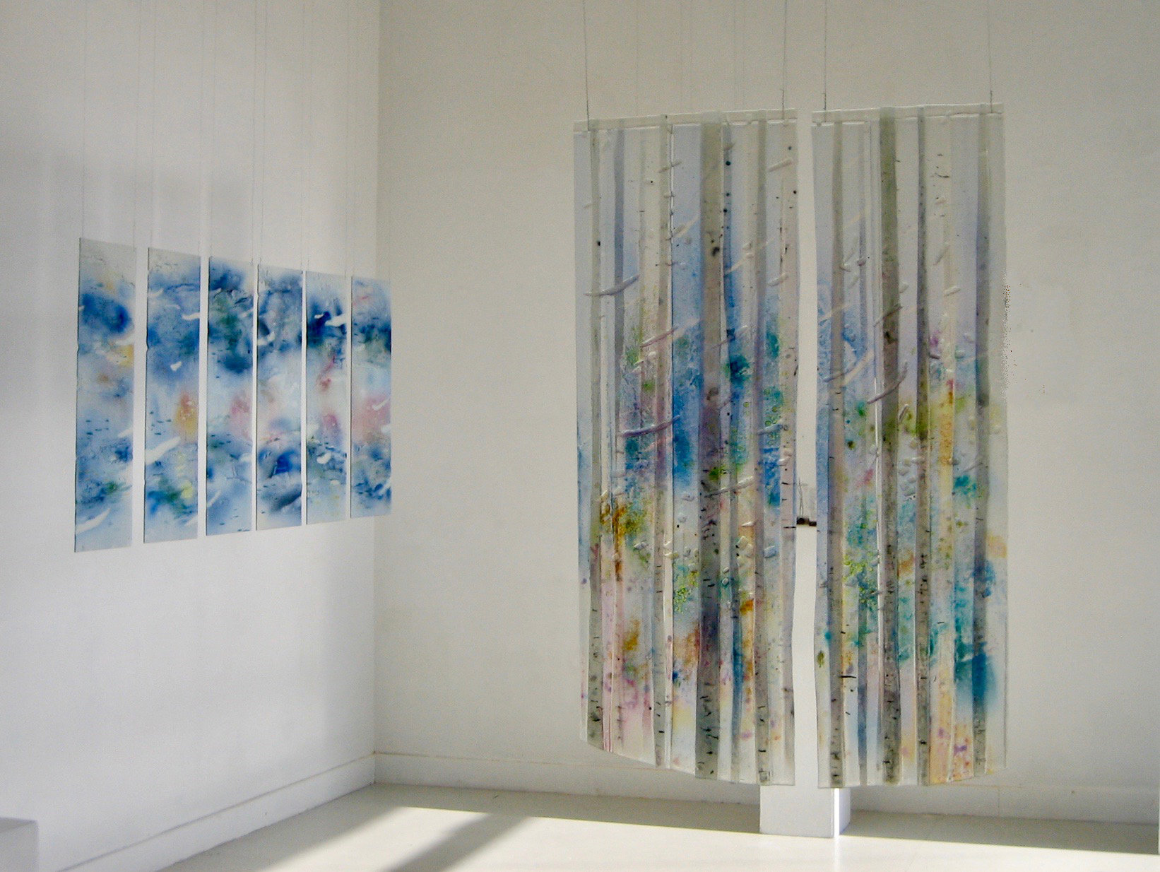 “Ljus strimmor” 110 x 110 cm och