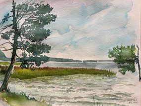 "SOMMAR", akvarell 30x40cm