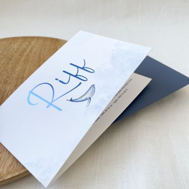 kaart met vouw - 170x110mm - 300gr gmund - folie letterpress