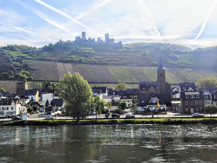 Ved landsbyen Burg Thurant på Mosel og vingården Alkener Burgberg i dalsiden