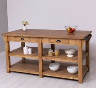 #607 Kitchen island in waxed finish