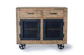 2 door and 2 drawers sideboard in mango wood 85x100x38 cm $751
