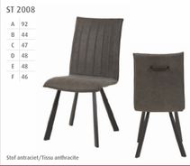 #2008 Dining chair in anthracite stof $ 142