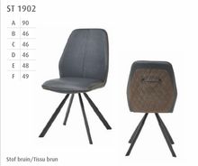 #1902 Dining chair in brown stof $ 152