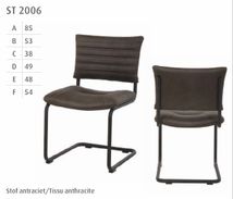 #2006 Dining chair in anthracite stof $ 118