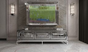 AVANOS SILVER TV-UNIT + WALL FRAME