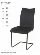 #2007 Dining chair in black velvet $ 79