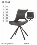 #2001 Dining chair PU vintage black,swivel base $ 130