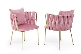 Diego pink velvet dining chair $264