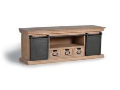 #6090 Sliding door tv stand in mango wood 55x150x40 cm $821