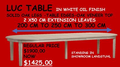 LUC OVAL TABLE 200 CM TO 350 CM