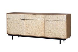 3 door,3 drawers sideboard in mango wood 80x183x42 cm $1666