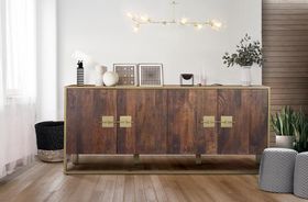 4 door sideboard in mango wood 80x180x40 cm $ 1543