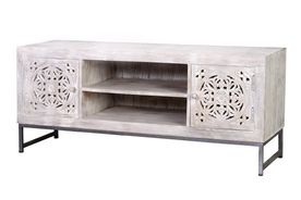 #6899 Handcarved mango wood tv stand 55x130x40 cm $723 