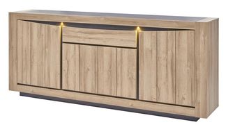 Nelson sideboard with LED lights 240x48x101H cm $722