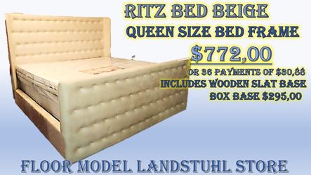 RITZ BEDS BEIGE BED FRAME queen size