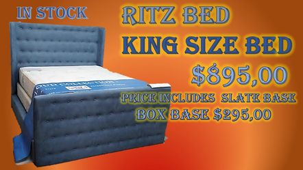 RITZ BEDS BLUE BED & BASE king size