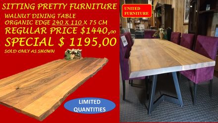 SITTING PRETTY 240 CM WALNUT TABLE a