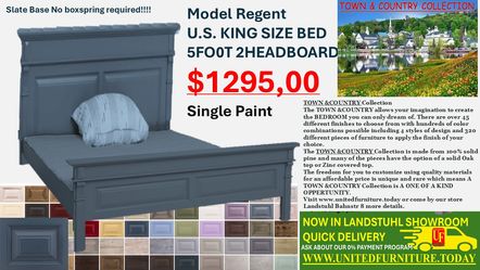 TOWN & COUTRY KING BED FRAME 427 