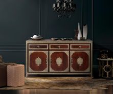Mango wood sideboard with bronze details 86x150x43 cm $1260