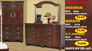 VERONICA TV AMOIRE DRESSER MIRROR