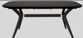 Valentino black marble top with 30 cm ext.leaf 160/190x90x75 cm $489