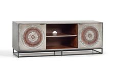 2 doors tv stand in mango wood 55x150x40 cm $728