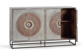 4 door sideboard in mango wood,handcarved details 90x150x40 cm $1083 