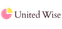 United Wise logotyp en cerice rund form med en fjärdedel gulmarkerad