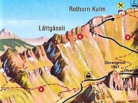 Karta från Rothornbahn