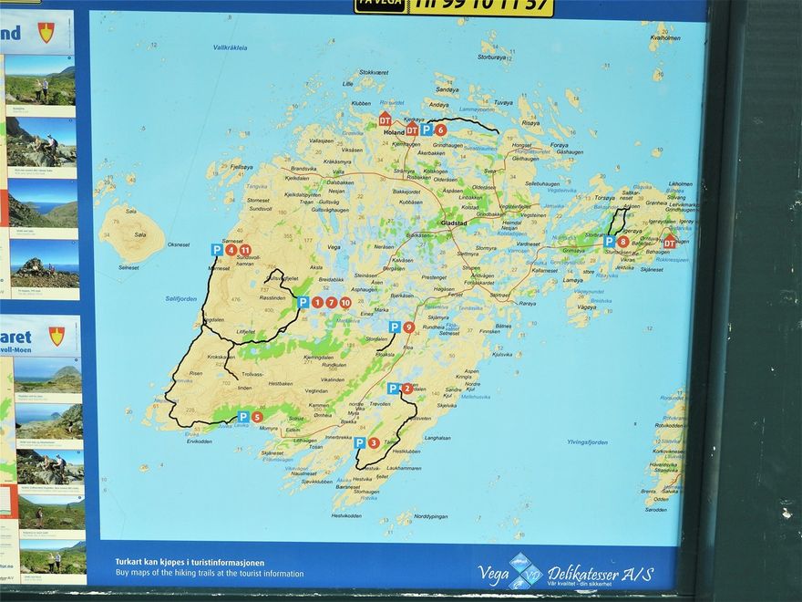 Ön Vega; världsarvsområde; drygt 1000 inv; fiske o jordbruk