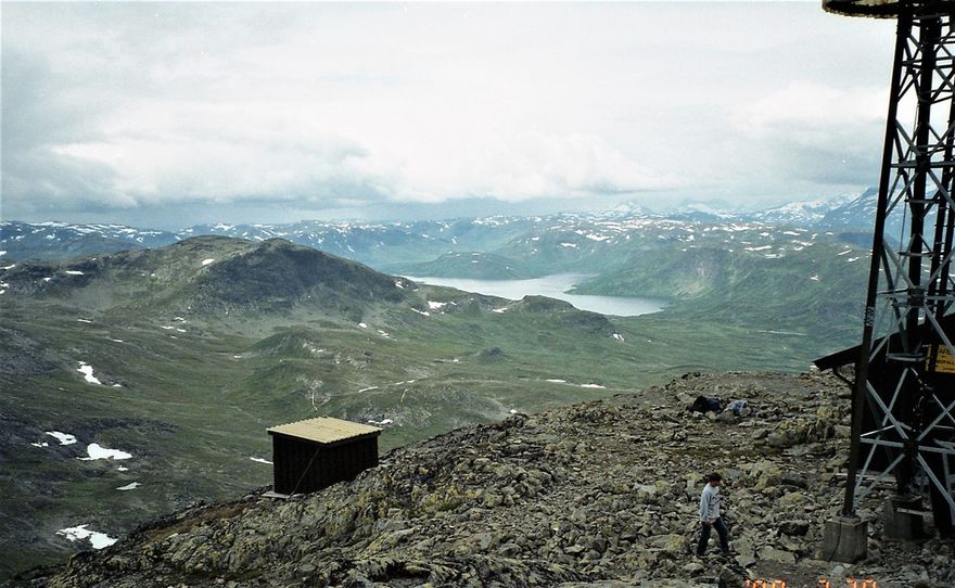 Fantastisk utsikt mot Jotunheimenområdet
