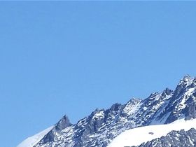 Utsikt från Gornergrat mot toppen Hohtäli; 3286 möh