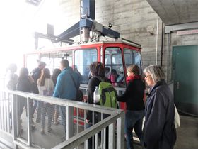 Från Pilatus-Kulm skall vi åka gondolbana ner till Luzern