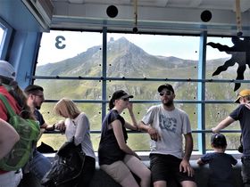 Gondolfärd upp till Weisshorn 2853 möh