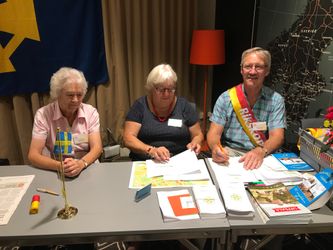 Konventsbyrån. Här bemannad av Ingrid Ångman, Margareta Johansson och Klas Tufvesson