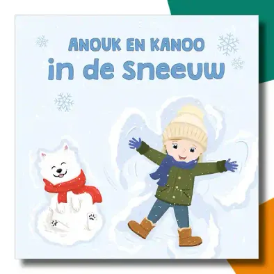 Anouk en Kanoo in de sneeuw