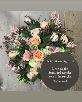 låg rund begravningsdekoration