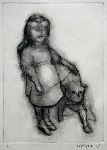 Jente med hund 1. Copyright Magne Vatneødegård / BONO