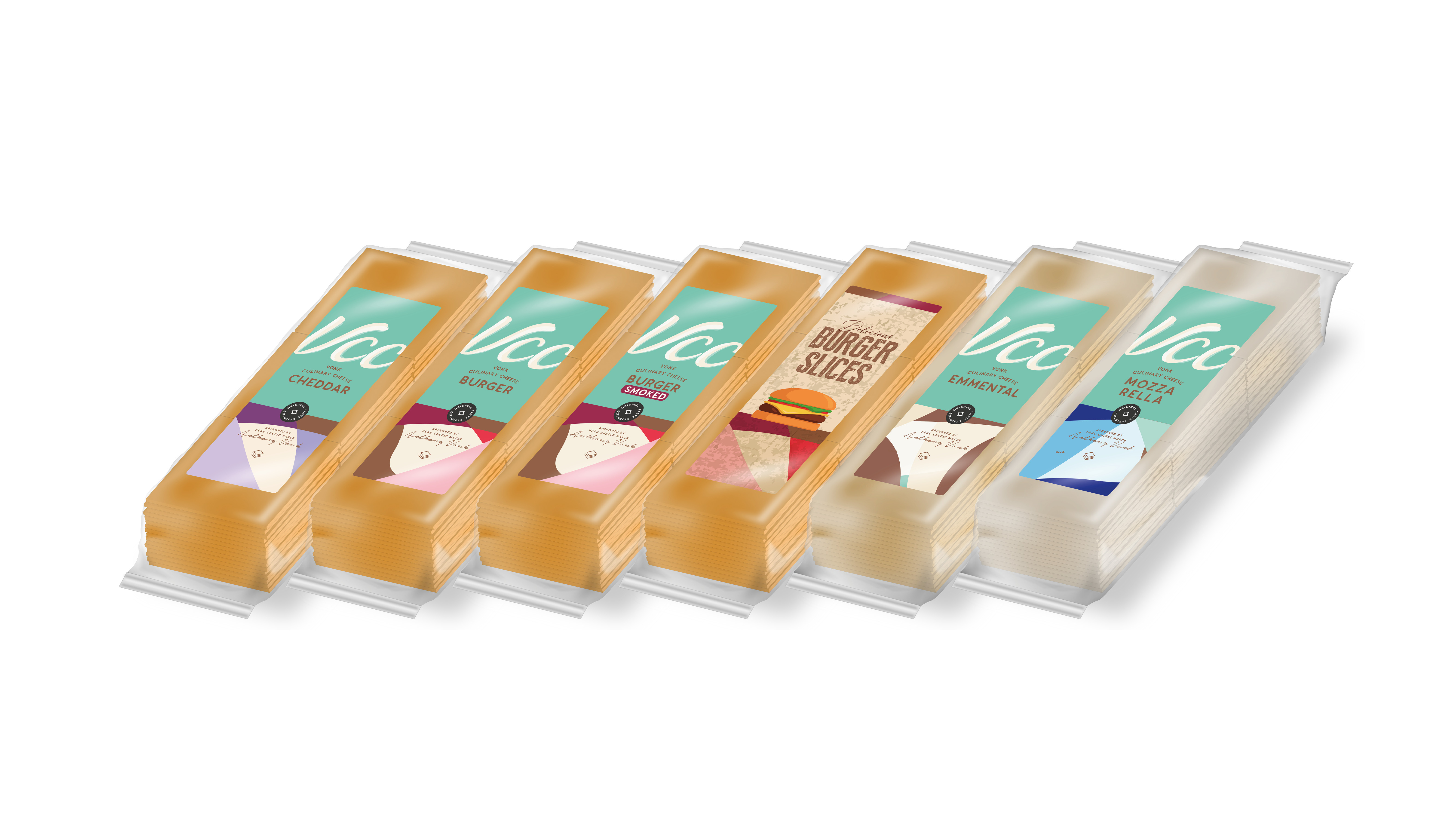 Processed cheese slices